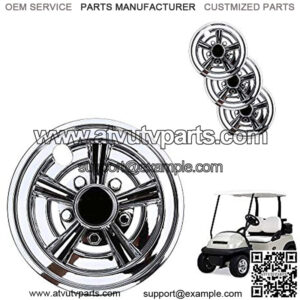 Golf Cart Wheel Covers 8 Inch Set of 4, Wheel Caps for Standard Golf Cart Rims,Fit for EZGO,Yamaha,Club Car