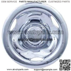 (One) 10 inch Deep Dish Golf Cart Wheel Cover (Chrome)