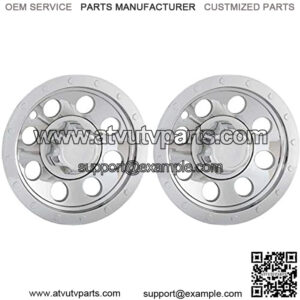 Set of 2 - QT8CHB-x2, 8" ABS Chrome Plated Wheel Cover, HUB Cap for 8" Wheels