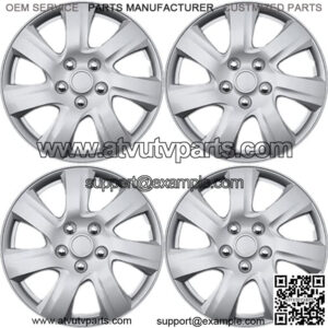 17 inch Hubcaps Best for - Toyota Camry - (Set of 4) Wheel Covers 17in Hub Caps Silver Rim Cover - Car Accessories for 17 inch Wheels - Snap On Hubcap, Auto Tire Replacement Exterior Cap