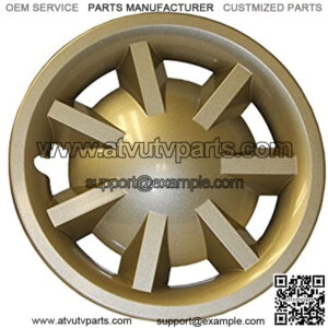 EZGO Metallic Gold Hubcap Assembly for RXV without Logo, 8-Feet