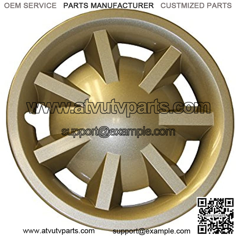 EZGO Metallic Gold Hubcap Assembly for RXV without Logo, 8-Feet