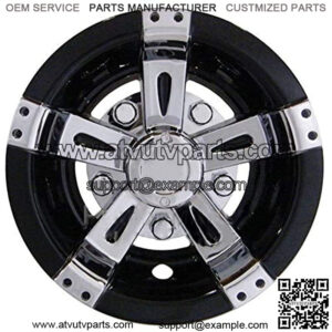 Wheel Cover, 10" Vegas Chrome/Black