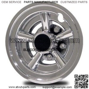 EZGO CLUB CAR YAMAHA GOLF CART CHROME 8" WHEEL COVERS.  SET OF 4.