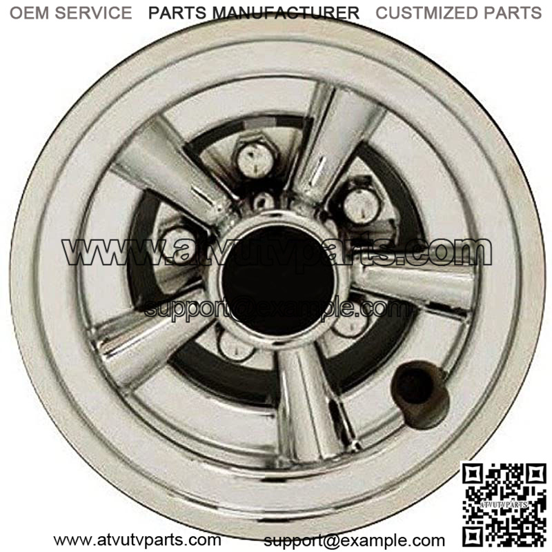 EZGO CLUB CAR YAMAHA GOLF CART CHROME 8" WHEEL COVERS. SET OF 4. - Image 2