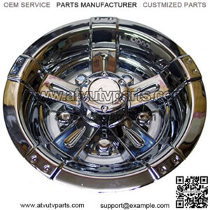 Golf Cart Wheel Covers by 8" Vegas Chrome Set of 4 Hubcaps