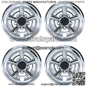 Golf Cart Wheel Covers, 8" Chrome (Set of 4)