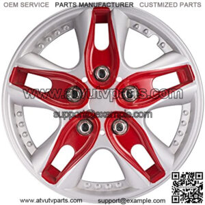 12 Inch RED ABS Wheel Cover Kit Car Vehicle Wheel Rim Skin Cover 12'' Hubcap Pack of 4