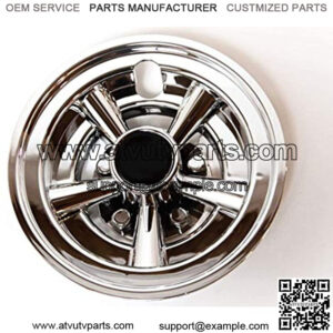 1pc Replacement Chrome Golf Cart Hub Caps 8 inch Wheel Cover