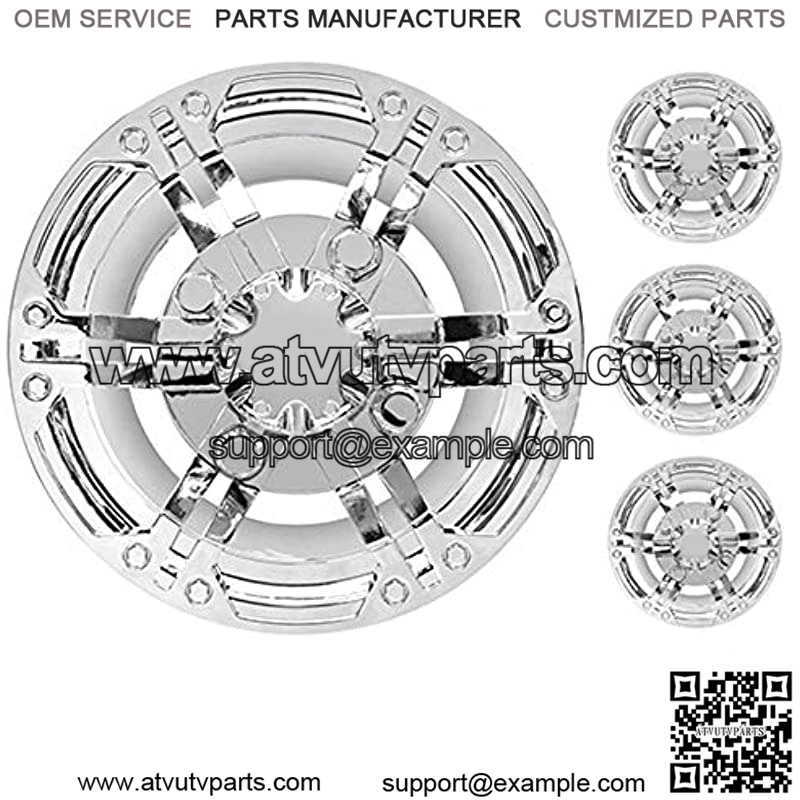 Golf Cart 8" Wheel Cover Set of 4 Daytona Chrome