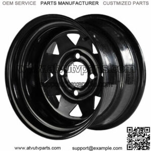 10" Black Steel Wheels with Lifted Tire Options Combo