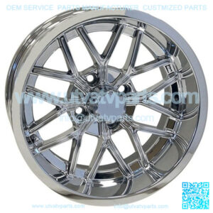 14" Golf Cart Wheel, Chrome Rim, 14x7 ET-25