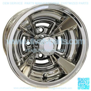 10" Golf Cart Wheel, Chrome Rim, 10x7 ET-25