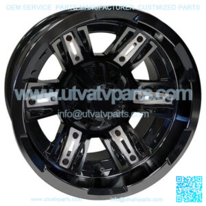 12" Golf Cart Wheel, GloBlack Rim, 12x7 ET-25