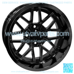 14" Golf Cart Wheel, GloBlack, 14x7 ET-25