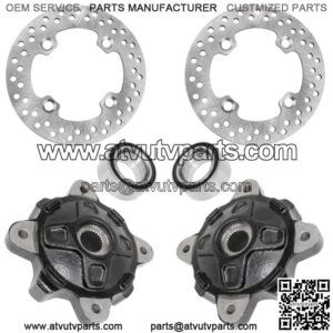 Front Left Right Wheel Hub Disc Rotor Bearing for Polaris Ranger 800 6X6 12-17
