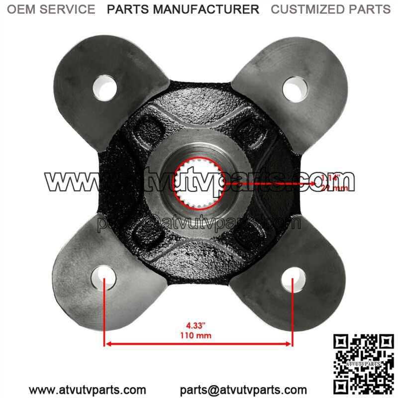 Front or Rear Wheel Hub for Polaris RZR XP Turbo/RZR XP 4 Turbo 18-21 w/ Bearing - Image 2