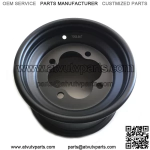 10" Front Wheel 4x144 Hole Size Model: 14B(Black Powder Coat)