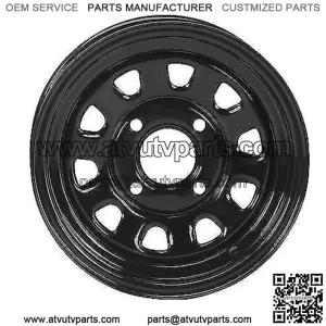 4 ATV/UTV Wheels Set 12in ITP Delta Steel Black 4/110 5+2/2+5 SRA (For: Polaris)