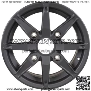 Polaris 1523150-744 Matte Flash Black Cast Rim 15x7 55ET RZR Sport General 1000 (For: Polaris)