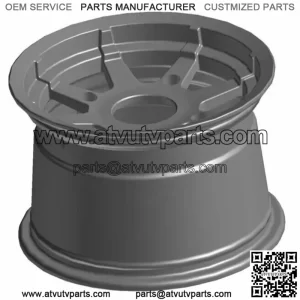 Polaris OEM Rr Rim 12x8 Cast  Black Sportsman 570 Ranger 570/700/800 1521105-067