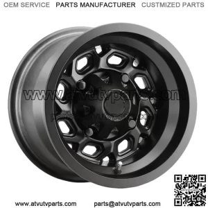 Vision UTV 361 Spyder 14x7 4x156 +2.5mm Matte Black Wheel Rim 14" Inch (For: Polaris)