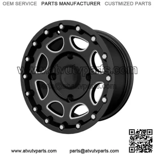 Pro Armor Accent Black 14" x 7" R14 Front Shackle Wheel Rim Polaris 1522546-266 (For: Polaris)