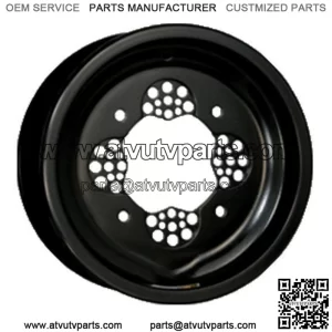 DWT ROK-OUT ATV Front Wheel Black 10" 10x5 3+2 4/156 Polaris Xplorer 300 (For: Polaris)