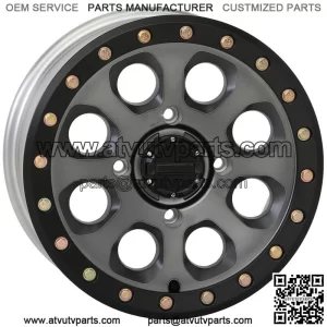 System 3 SB-7 Beadlock 15" Wheels Titanium (4+3) Polaris RZR 1000 XP (4) (For: Polaris)