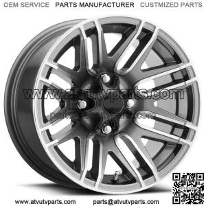 Vision UTV 112 Assault 12x8 4x156 -10.2mm Gunmetal Wheel Rim 12" Inch (For: Polaris)