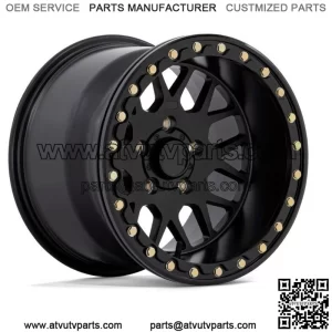 KMC KS235 Grenade Beadlock Wheels Sand Paddle Tire 15x6 15x10 Polaris RZR Pro R (For: Polaris)