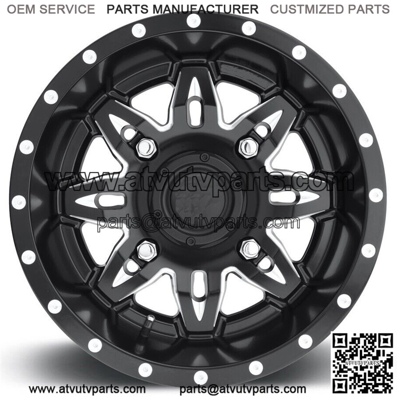 Fuel Lethal ATV Wheels Black 14" Sportsman RZR Ranger (For: Polaris)