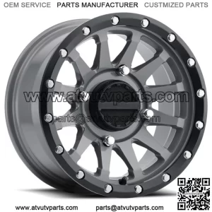 4 ATV/UTV Wheels Set 15in Raceline Trophy Gray 4/156 5+2 1KXP (For: Polaris)