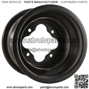 DWT Black A5 Rolled Lip 4+1 Front Rear Wheel 10" 10x5 4+1 4/110 Polaris RZR170