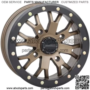 System 3 SB-4 Beadlock Bronze (4+3) UTV Wheels 14" Polaris RZR 1000 XP (4) (For: Polaris)