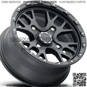 Vision Rocker Aluminum ATV UTV RTV RIM WHEEL 15x7 4/156 4+3 Satin Black (For: Polaris)