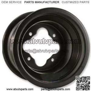 DWT Black ATV Front Wheel Set Rims 10" 10x5 3B+2N 4/144 TRX 450R 400EX Douglas (For: Can-Am)