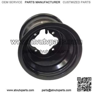 DWT Black A5 Rolled Lip ATV Rear Wheel PAIR 8" 8x8 3+5 4/110 Can am DS450 450 (For: Can-Am)