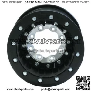 Hiper Tech 3 Black Rear Beadlock Wheels Rims 9" 9x8 3+5 Honda TRX 450R 450ER (For: Can-Am)