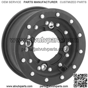 Hiper CF1 Black Front Beadlock Wheels Rims 10" 10x5 4+1 4/144 KFX 450 400 250 (For: Can-Am)