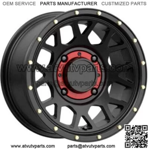 ATV/UTV Wheels Set 15in KMC KS135 Grenade Black 4/137 38mm HP1K (For: Can-Am)