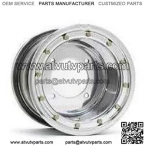 DWT 8" Ultimate 8x8 Rear Beadlock Wheels Rims Polished TRX450R 400EX 250R ATC (For: Can-Am)