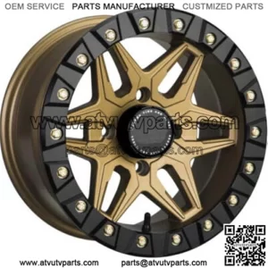 ATV/UTV Wheels Set 14in Sedona Split Six Beadlock Bronze 6 4/137 5+2 CAN (For: Can-Am)
