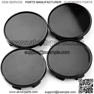 4pcs 54mm(2.13in)/49mm(1.93in) Wheel Hub Center Caps Black Base for #40342-AU511 40342-40P01 40343-5P215 350Z 2003-2006 Leaf 2015-2017