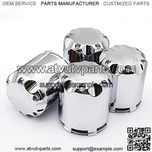 Wheel Center Hub Cap 8,10,12 Inch Push in Style Chrome Center Caps for Golf Cart Wheel-4 Packs