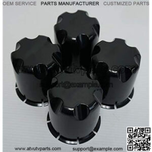Golf Cart Wheel Rim 'HD' Black Center Caps for Golf Cart UTV ATV(Set of 4)