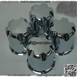 Golf Cart For UTV ATV Wheel Rim 'HD' All Chrome Center Caps (Set of 4)