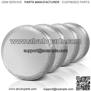 Tire Covers for RV Wheel Set of 4 Motorhome Wheel Covers Waterproof Oxford Cotton Tire Protectors Tire Covers Fits 27" to 29" Tire Diameters