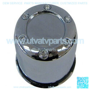 Golf Cart Tire & Wheel Center Cap - 2.65", Chrome Plastic