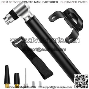 Mini Bike Pump, [300 PSI][ Fits Presta & Schrader Valve] Bicycle Tire Pump Small Bike Pump, Shock Pump, Bike Hand Pump with Needle and Frame Mount Perfect for Road & MTB